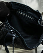 “Balenciaga”  navy cavas xs hand bag