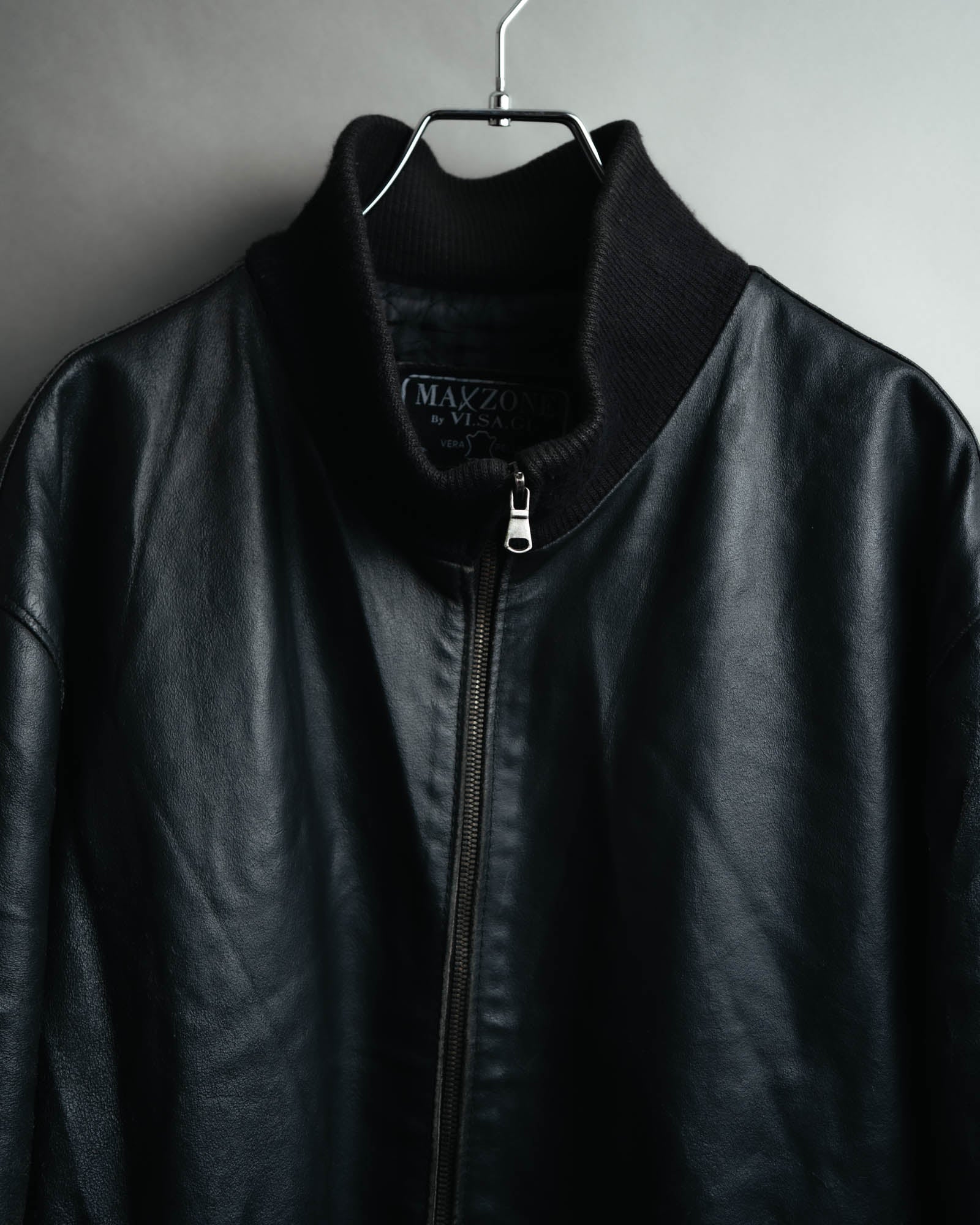 -MOOD MILLÉSIMES- 80’s-90’s softly draped leather bomber jacket