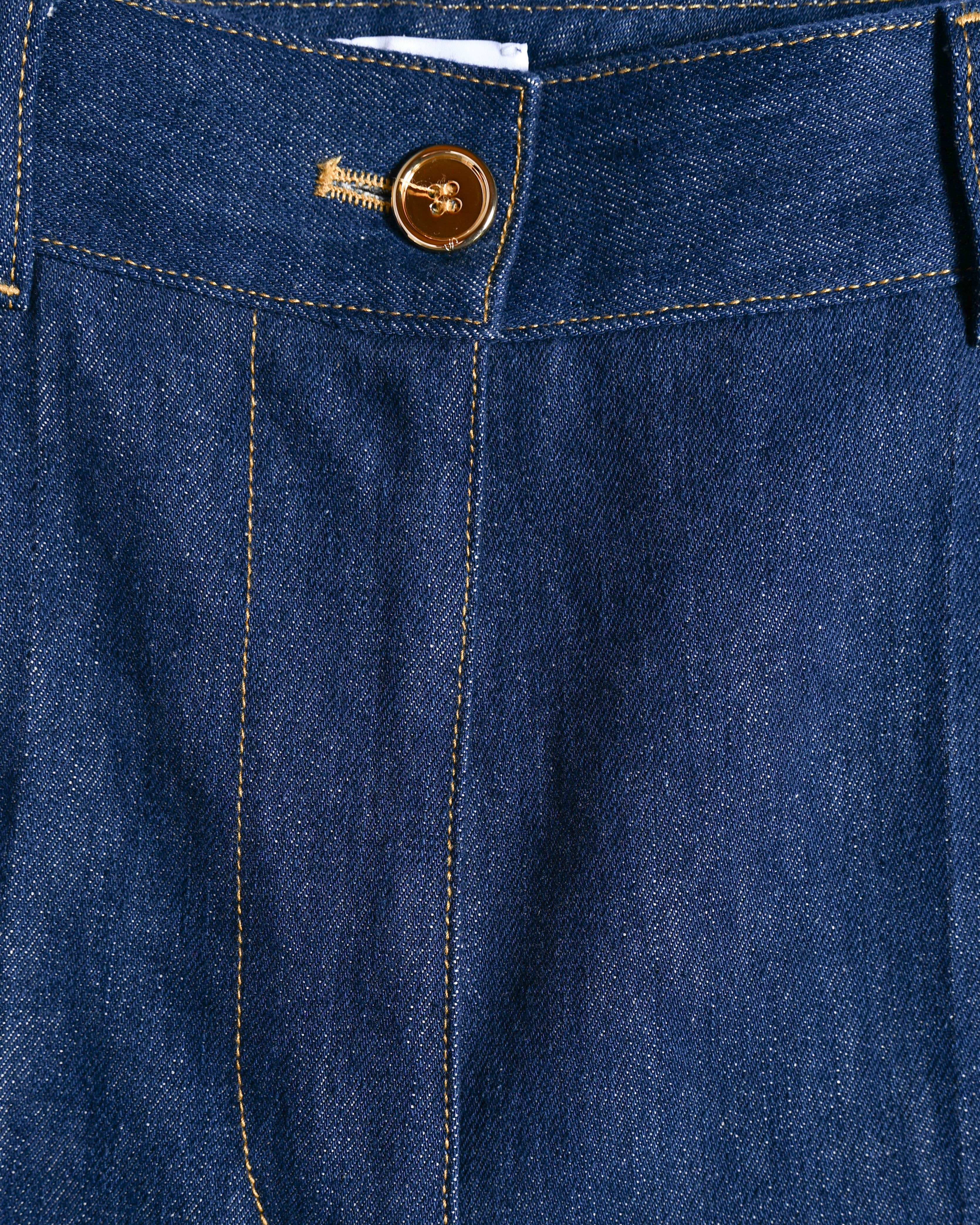 PATOU/ “Iconic Denim Trousers” Rolle Up Designed Denim