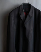 "TOSSARI" Shiny hidden zipper design tailored jacket