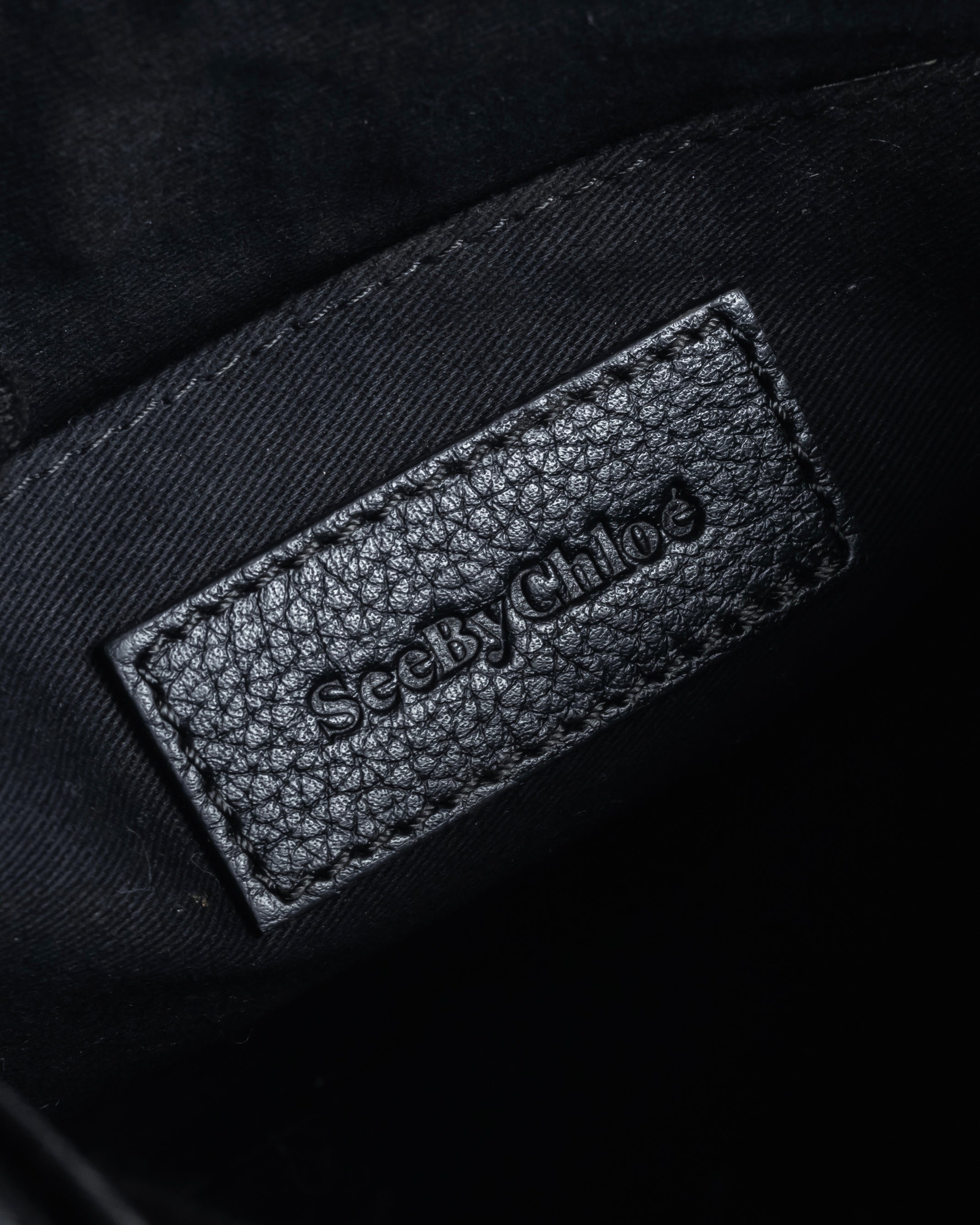 "See by Chloé" Half-moon grommet-detail suede shoulder bag