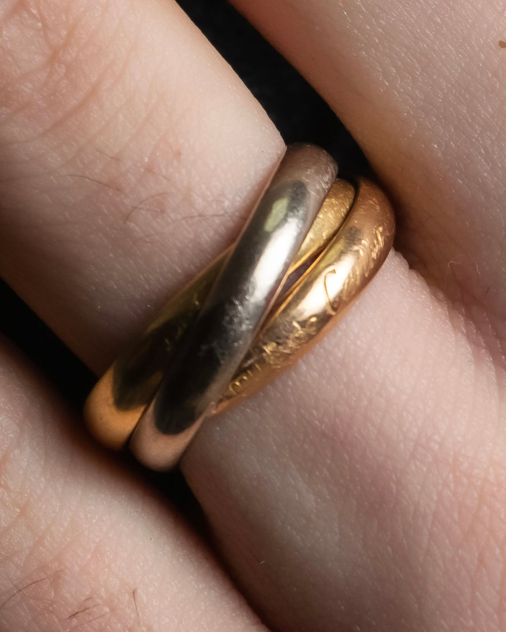 "Cartier" Gold Trinity Ring
