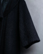 "YVES SAINT LAURENT" Large shawl collar black long coat