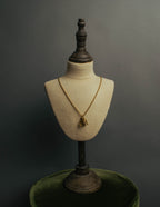 "Christian Dior" 90's-00's Gold tone logo charm necklace
