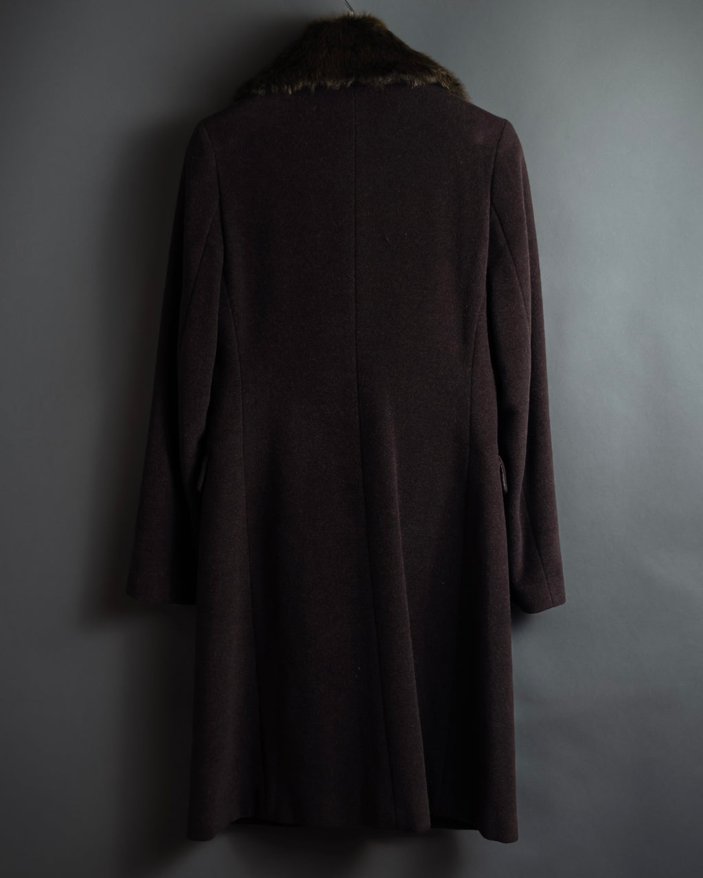 "miss Chloe" Fur collar switching design wool coat