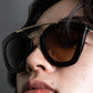 "PRADA" Oval square frame tortoiseshell sunglasses