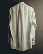 "GUCCI" 10's-20's Minimal ivory dress shirt