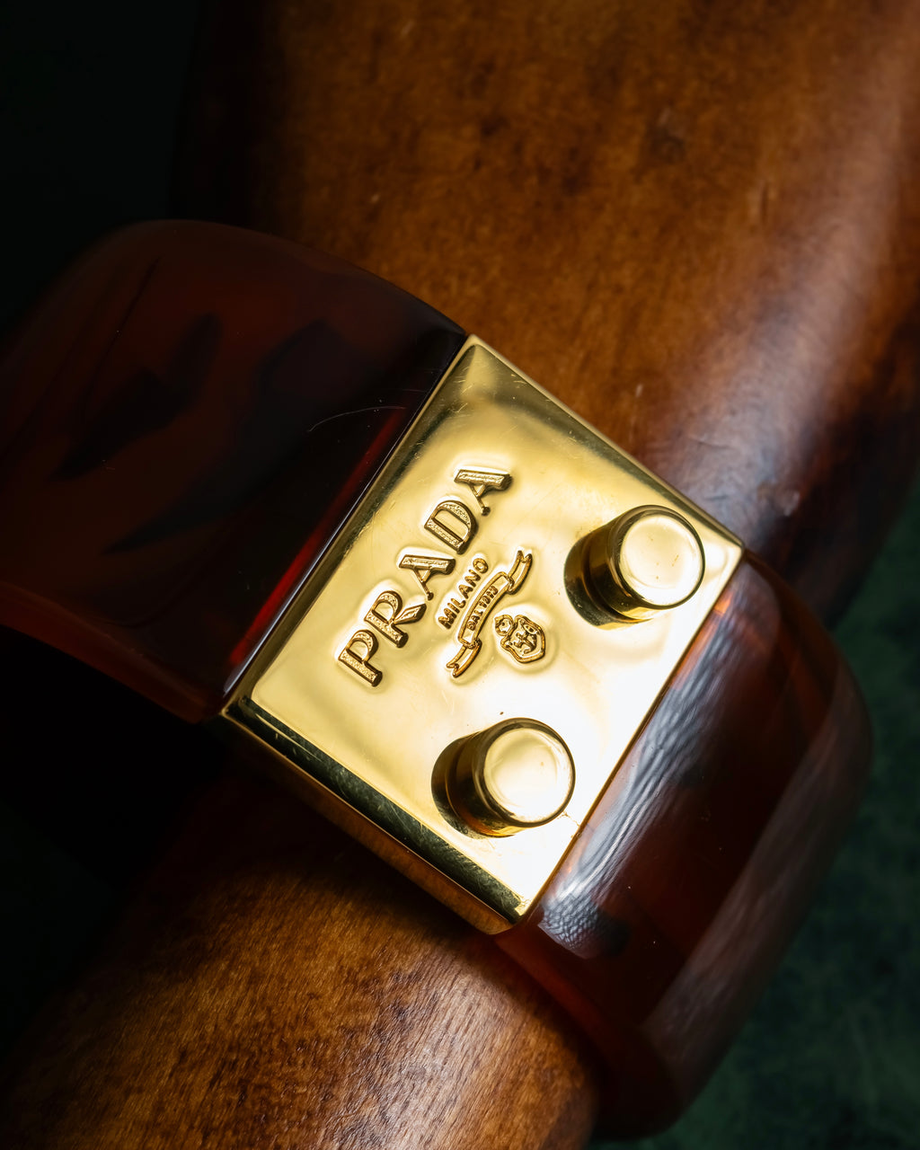 -MOOD Christmas Collections-
"PRADA" Miuccia Prada design tortoiseshell architectural bangle