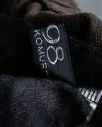 "SHIZUKA KOMURO" Dark brown color easy waist slacks