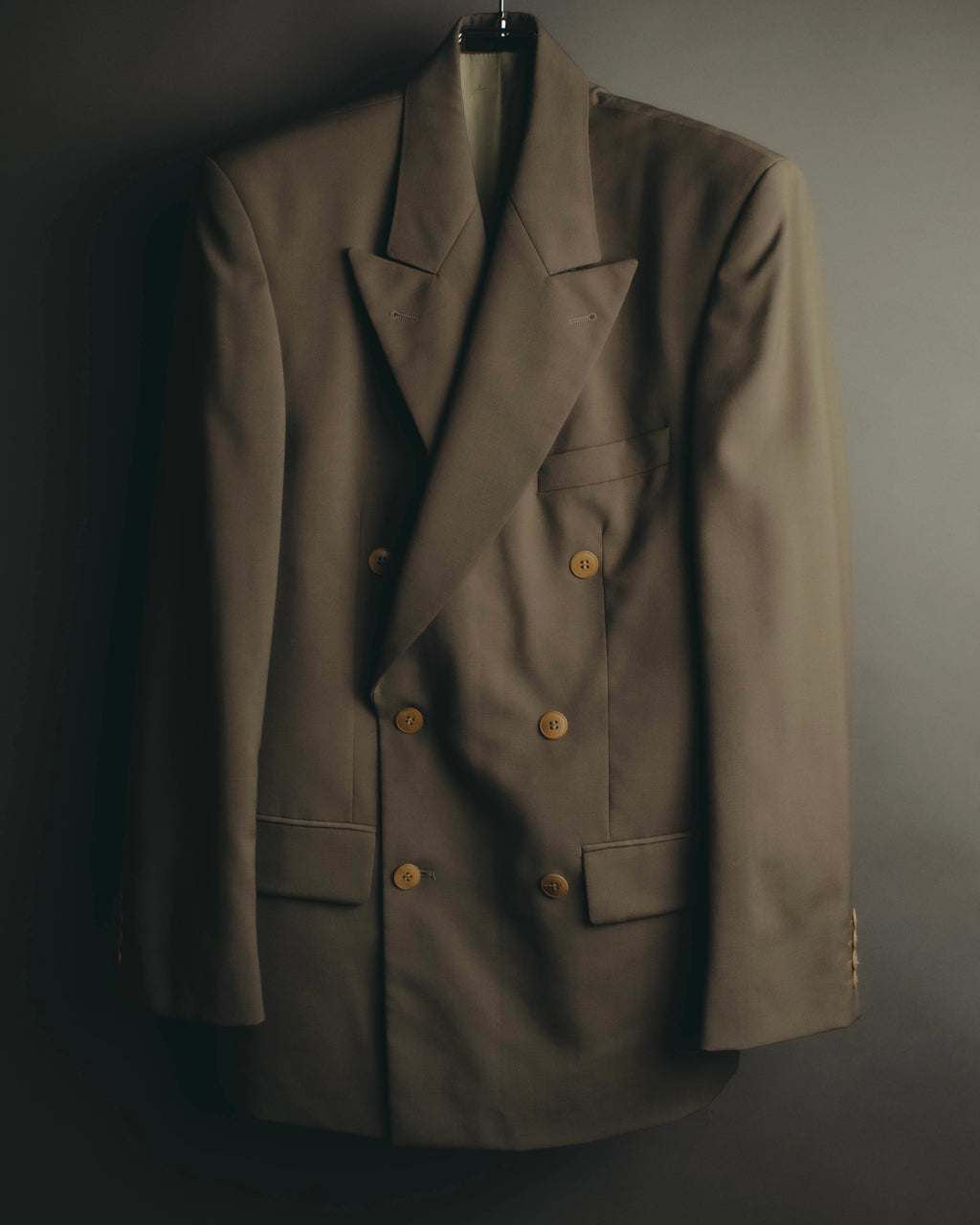"Yves Saint Laurent pour homme" 80's-90's Structured double-breasted wool blazer