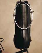 -SPECIAL- "JIL SANDER" 10's Sculptural gathered toe leather ankle boots
