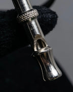 "HERMES" Le Sifflet à Ultrason series whistle motif leather necklace