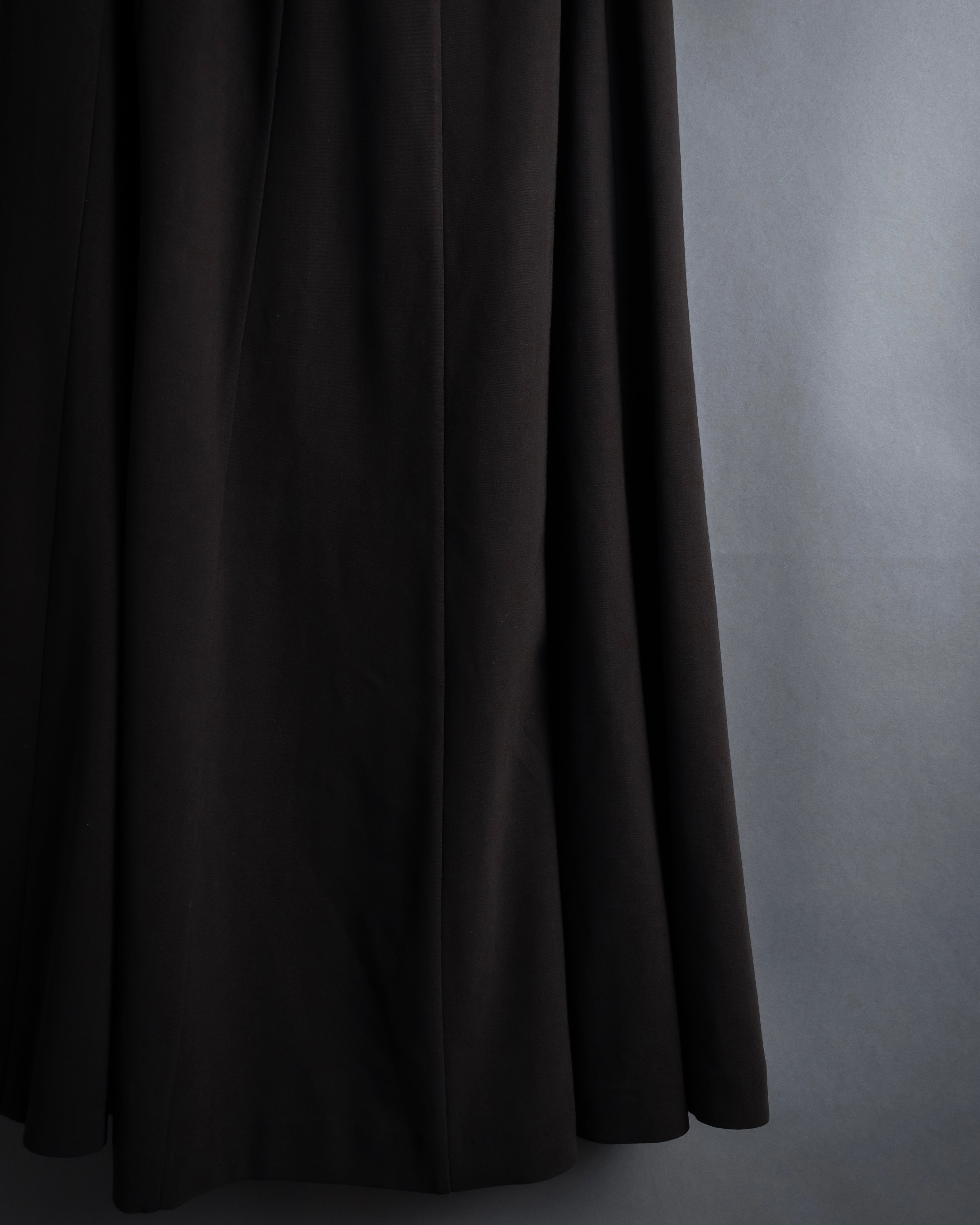 "HERMES" 90's Gold parts design derived from horse tack flared skirt