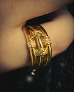 -SPECIAL- “Christian Dior” 80’s-90’s vintage 18k diamond multi-band ring
