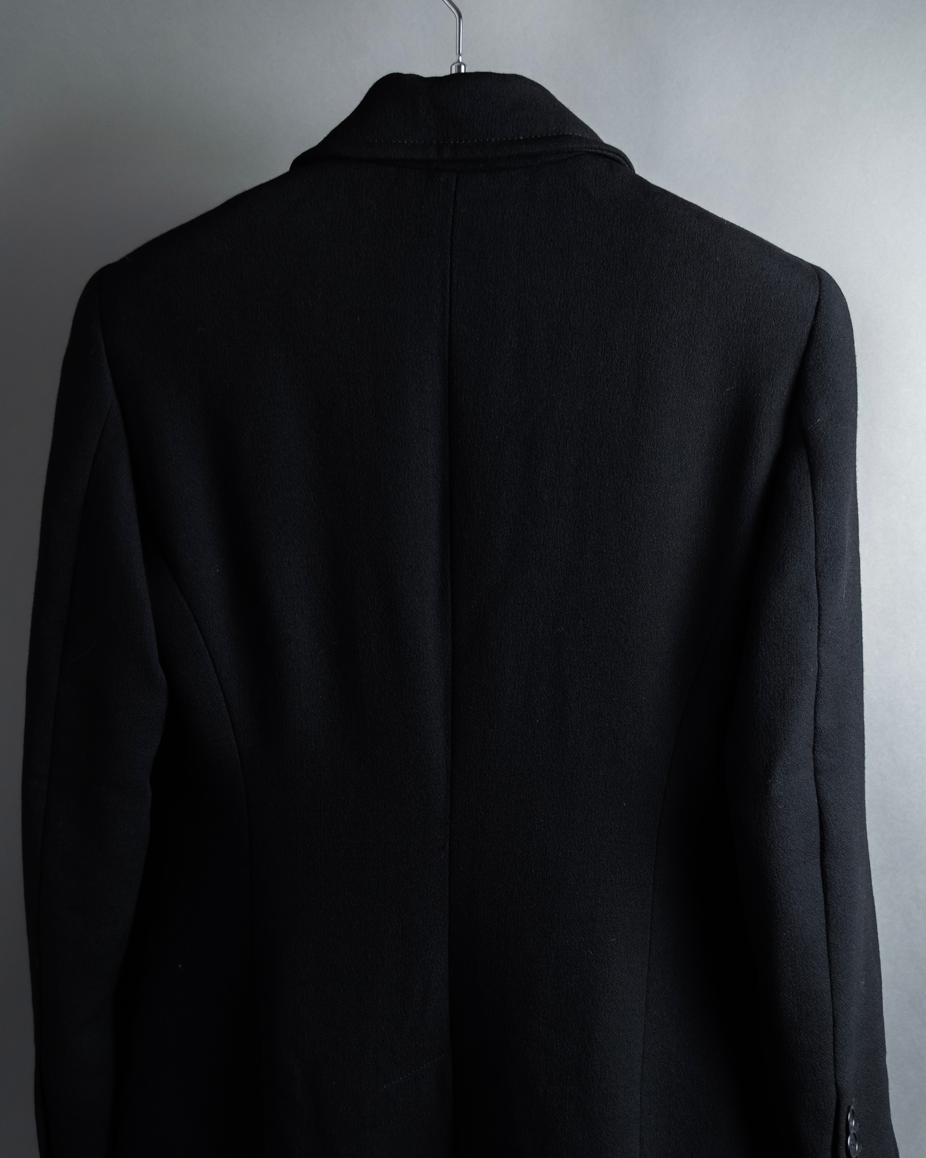 "GIANFRANCO FERRE" Multiple button sequences shaped long coat