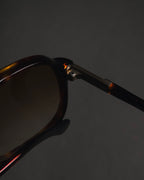 "Polo Ralph Lauren" 85’s-95’s Tortoiseshell aviator logo temples sunglasses