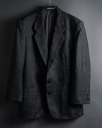 "YVES SAINT LAURENT" 70’s-80’s structured herringbone tweed tailored jacket
