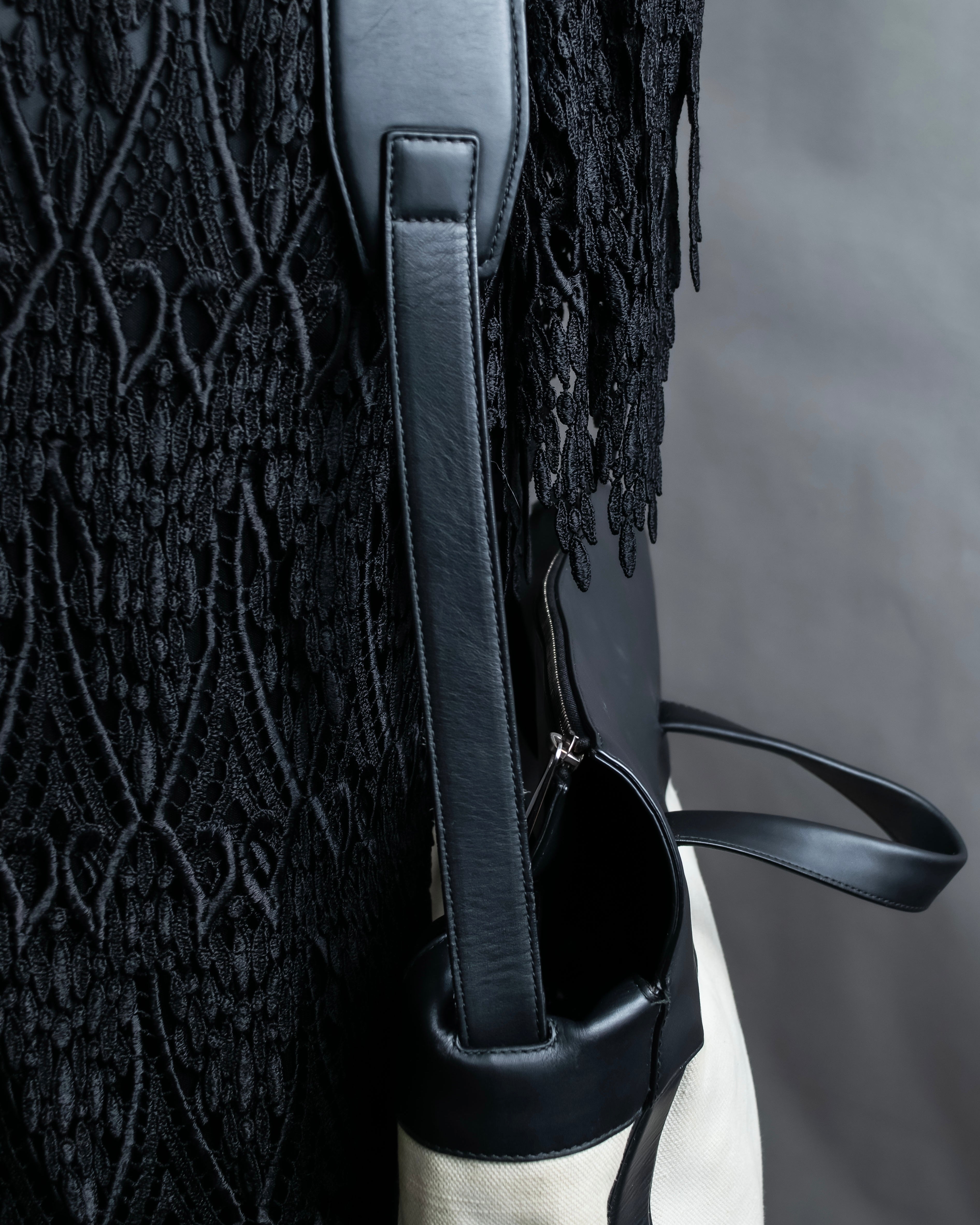 "BOTTEGA VENETA" 19AW Canvas & leather combination 2way bag