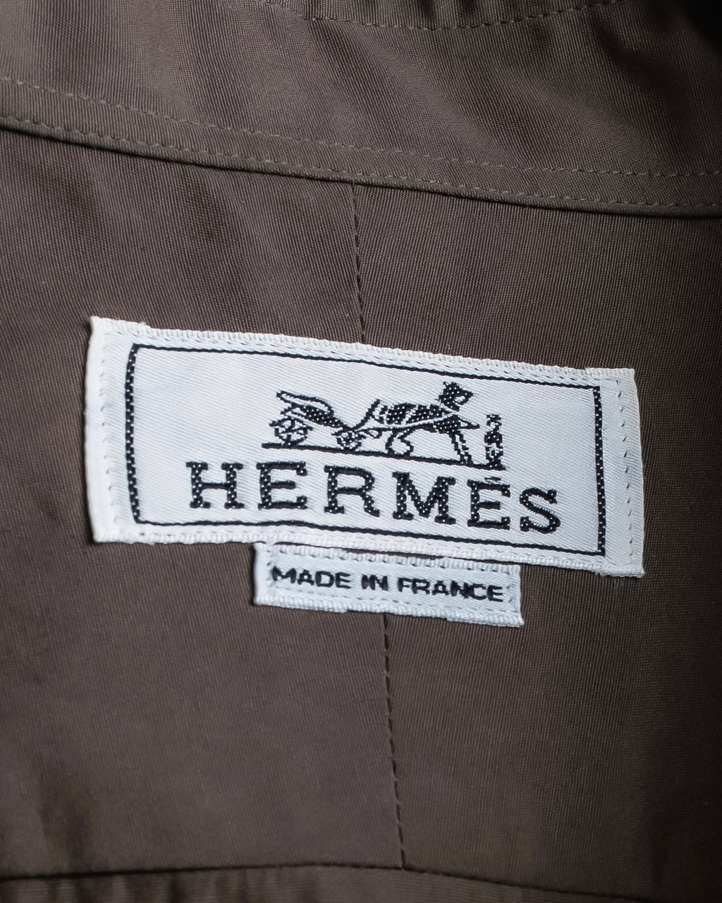 "HERMES" Mocha brown color oversized shirt