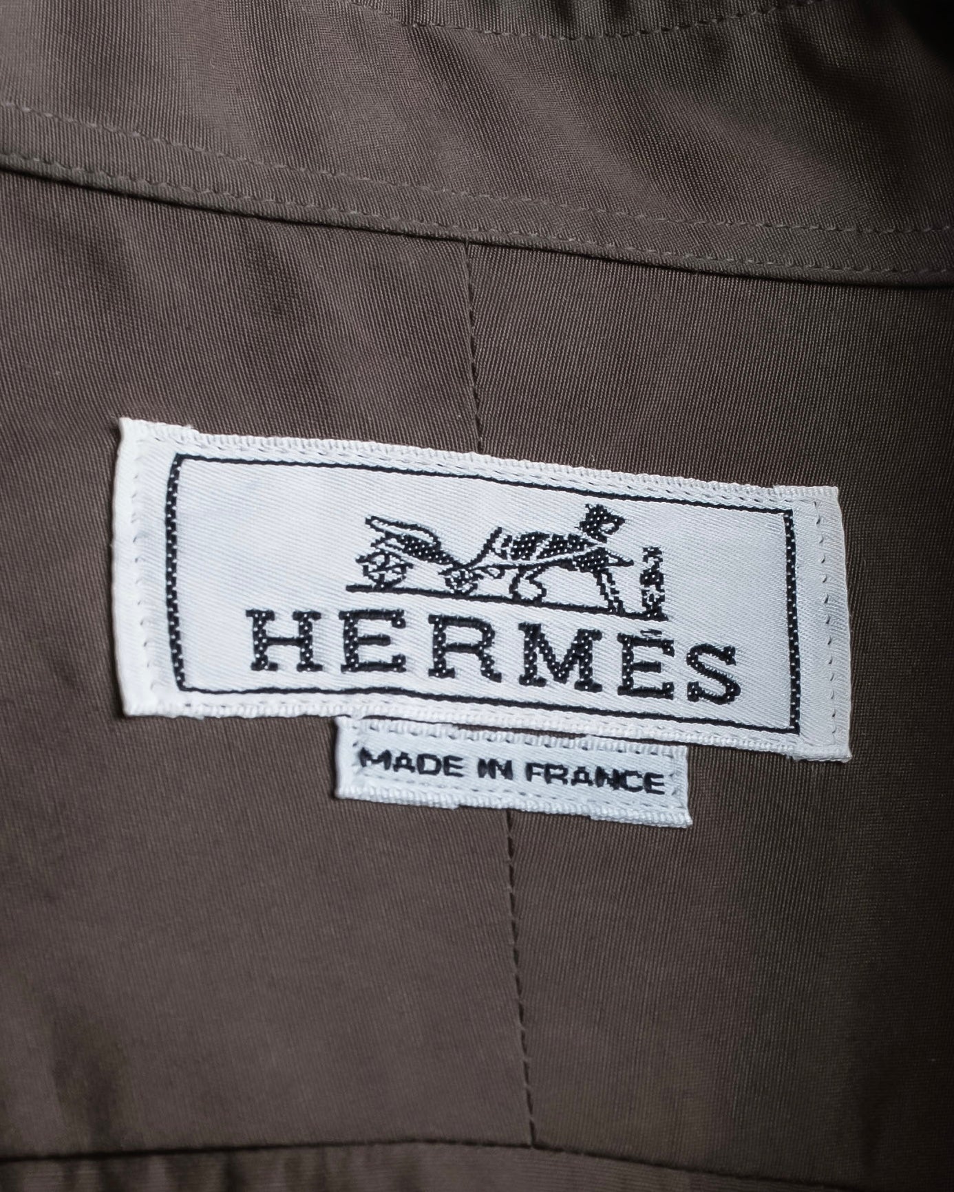 "HERMES" Mocha brown color oversized shirt