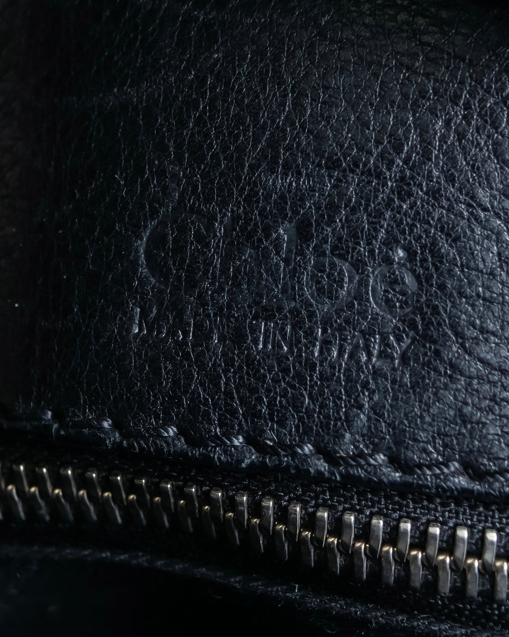 "Chloe" Out pocket detail leather Edith bag