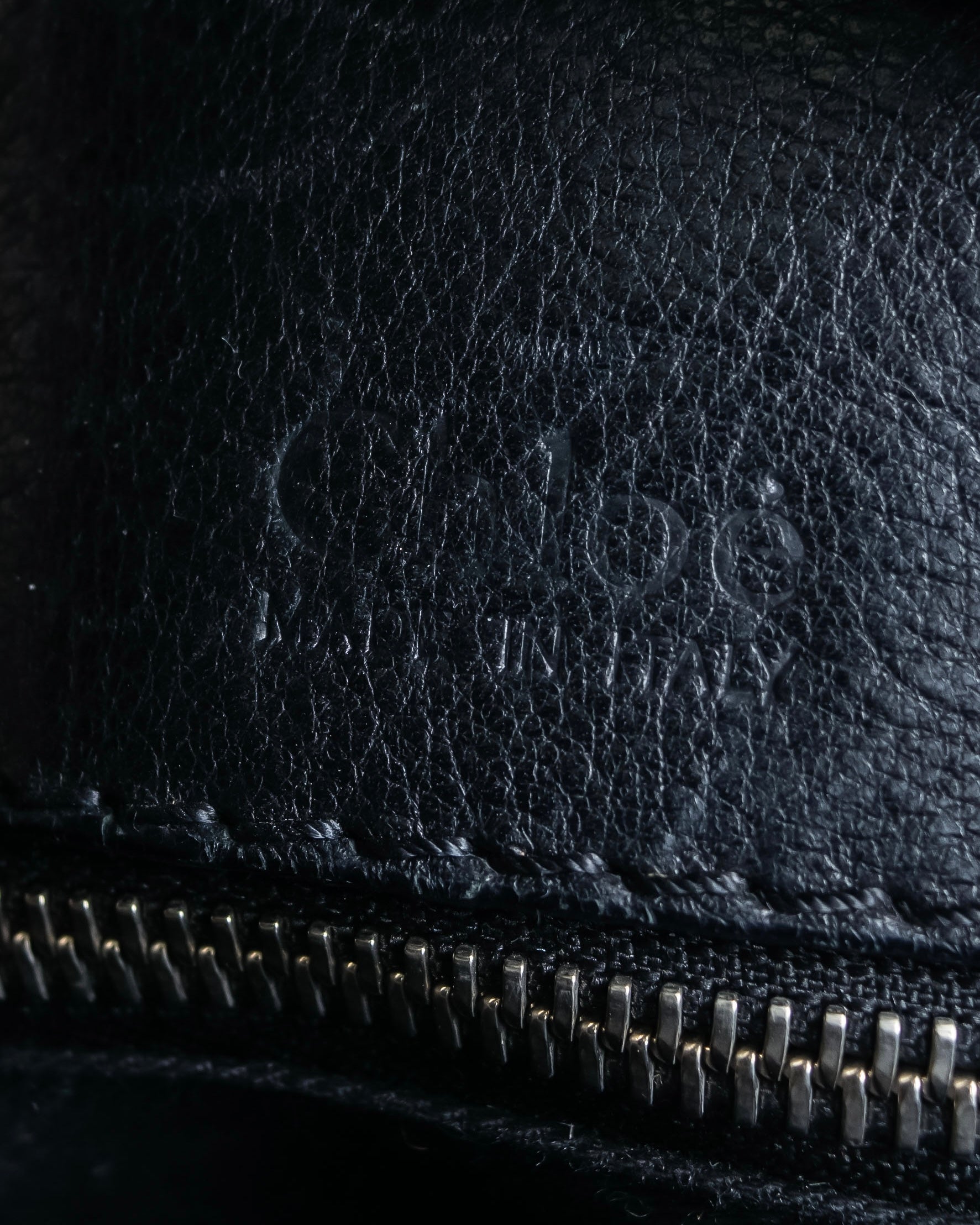 "Chloe" Out pocket detail leather Edith bag