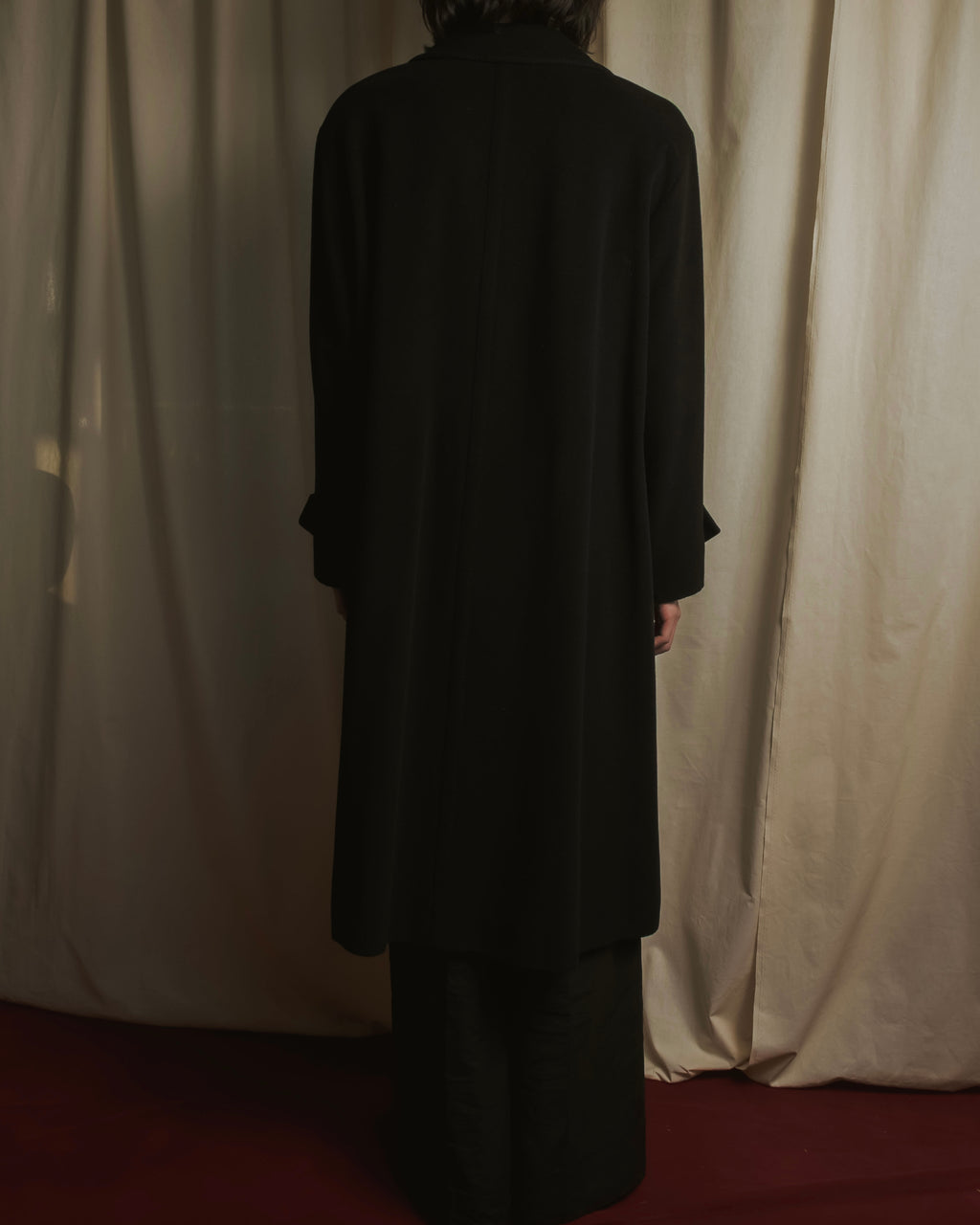 Abrigo con cuello de piel súper largo de los años 90-00 de MAX&Co.