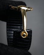 “GUCCI” 90’s-00’s Lizard horsebit bracelet