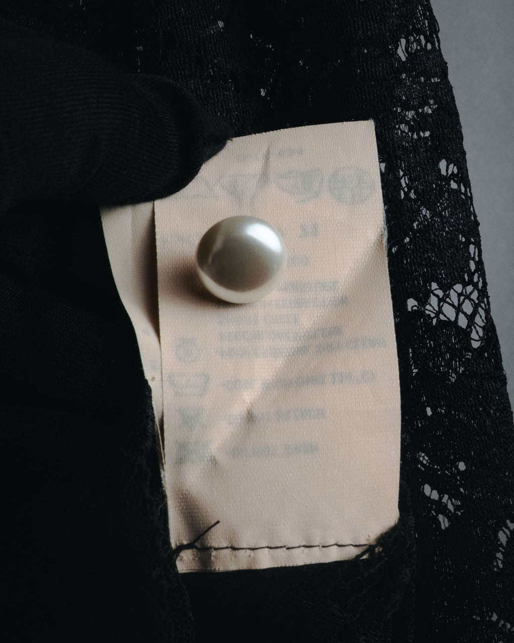 "VALENTINO MISS V" Late 80s botanical lace polo shirt