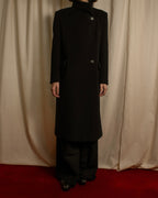 "Max Mara" 90's Asymmetrical front long chester coat