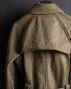 "BURBERRY" Selvedge denim trench detail jacket