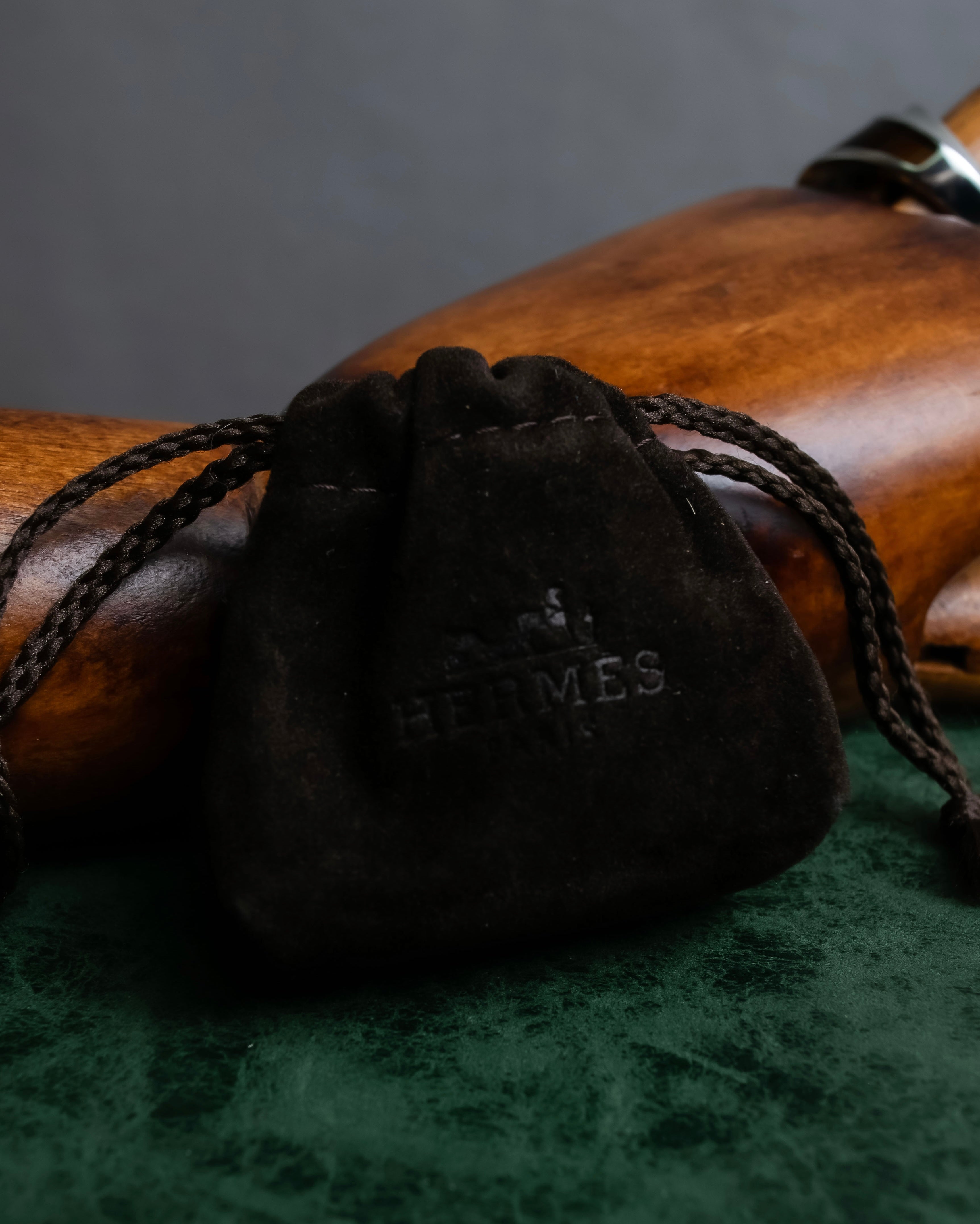 "HERMES" Maron Equus series silver ring