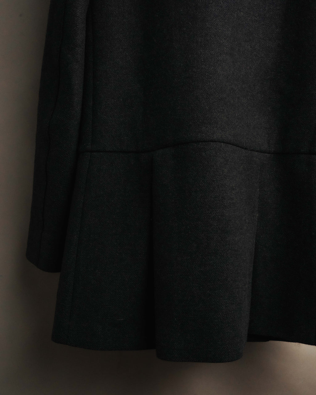“miu miu” 00’s-10’s Wool angora leather buckle coat