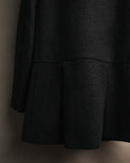 “miu miu” 00’s-10’s Wool angora leather buckle coat