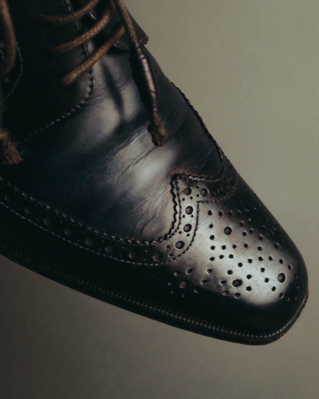 “Alberto Guardiani” 00’s-10’s Full brogue leather derby shoes