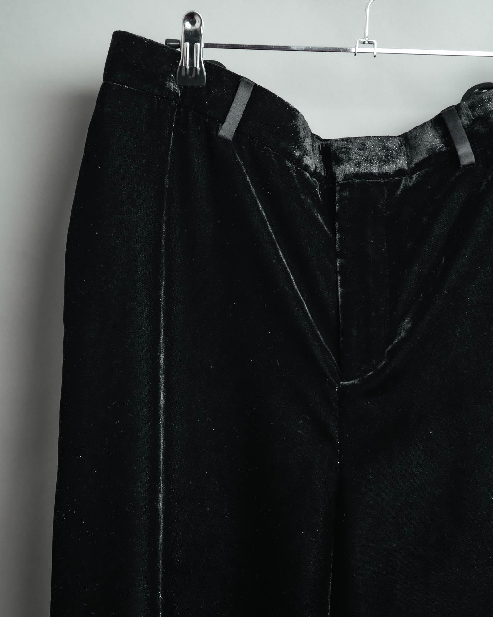 -SPECIAL- “SAINT LAURENT” 2016’s- lamé velvet tuxedo trousers
