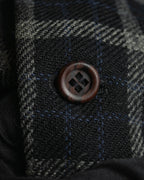 "COMME des GARÇONS HOMME"
90's Oversized wool checked tailored jacke