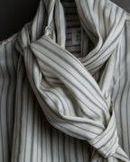 "MAISON MARGIELA" 16SS bowtie design striped long shirt