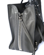 BALENCIAGA/ “Papier A6 ” Zip Around 2 Way Handbag Gray