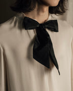 "VALENTINO" Gathered detail ribbon bow tie pullover