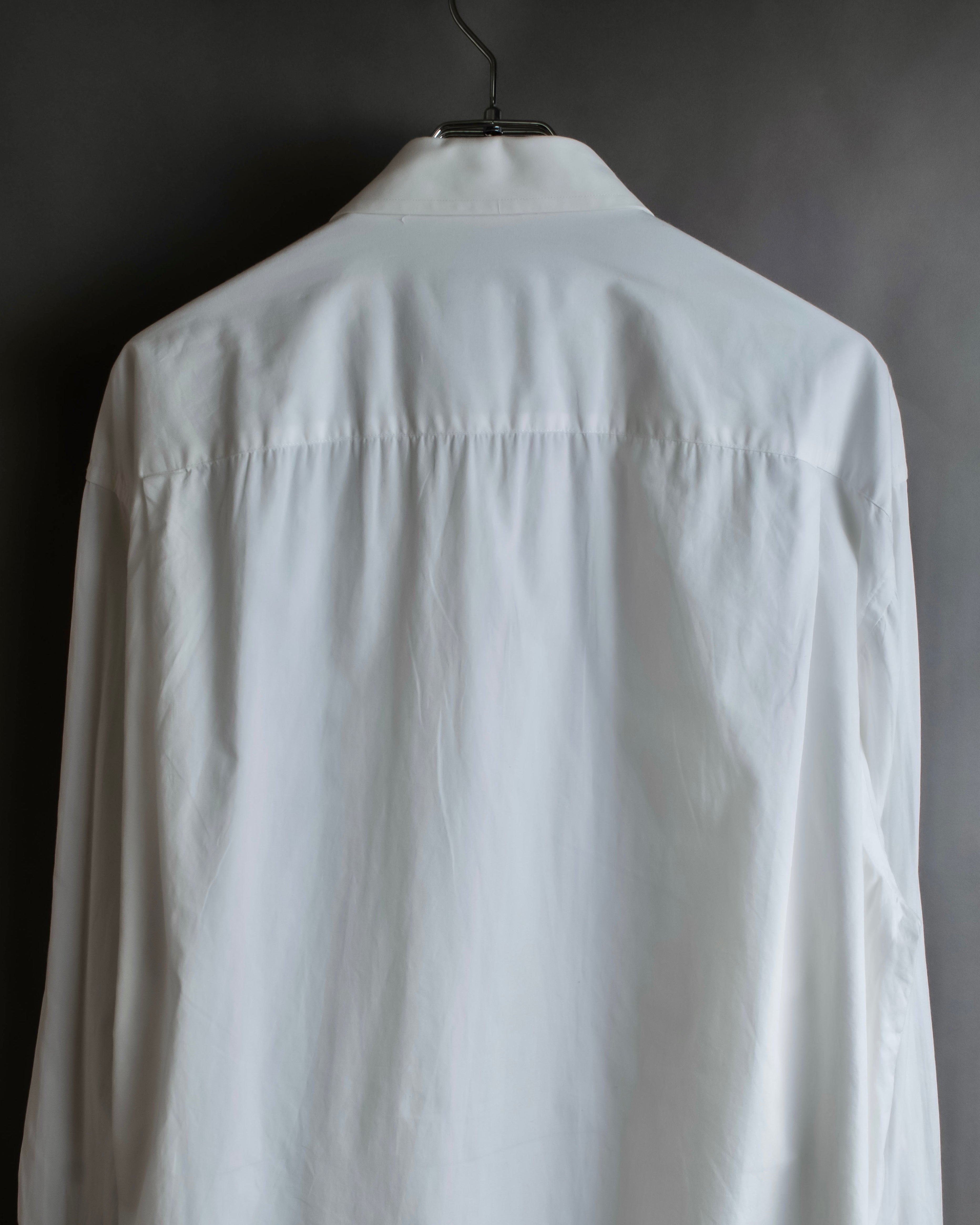 "Christian Dior" Pintuck design wide spread collar dress shirt