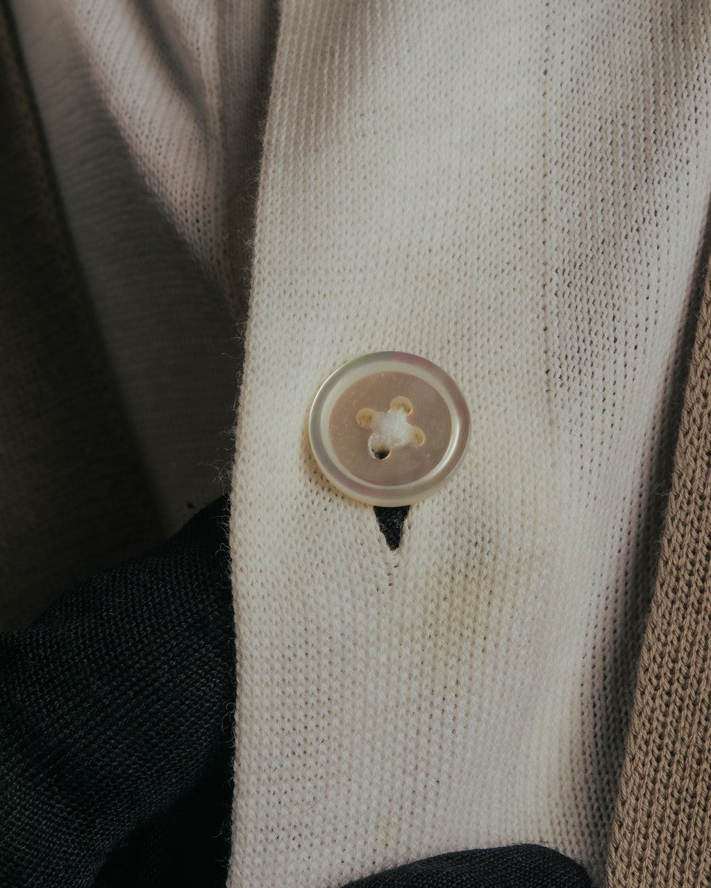 -SPECIAL- “HERMÈS” 90’s-00’s Trompe l’oeil cotton knit cardigan