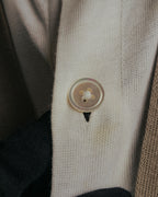 -SPECIAL- “HERMÈS” 90’s-00’s Trompe l’oeil cotton knit cardigan