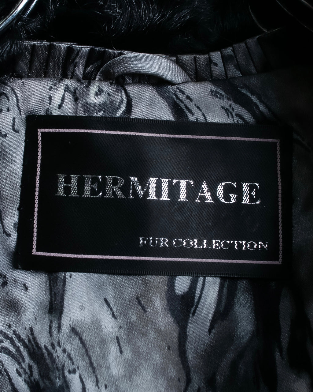 "HERMITAGE" Box silhouette double zipper fur blouson