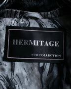 "HERMITAGE" Box silhouette double zipper fur blouson