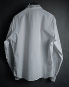 –SPECIAL– "Dior" 2024SS Embroidered grid-collar fly-front shirt