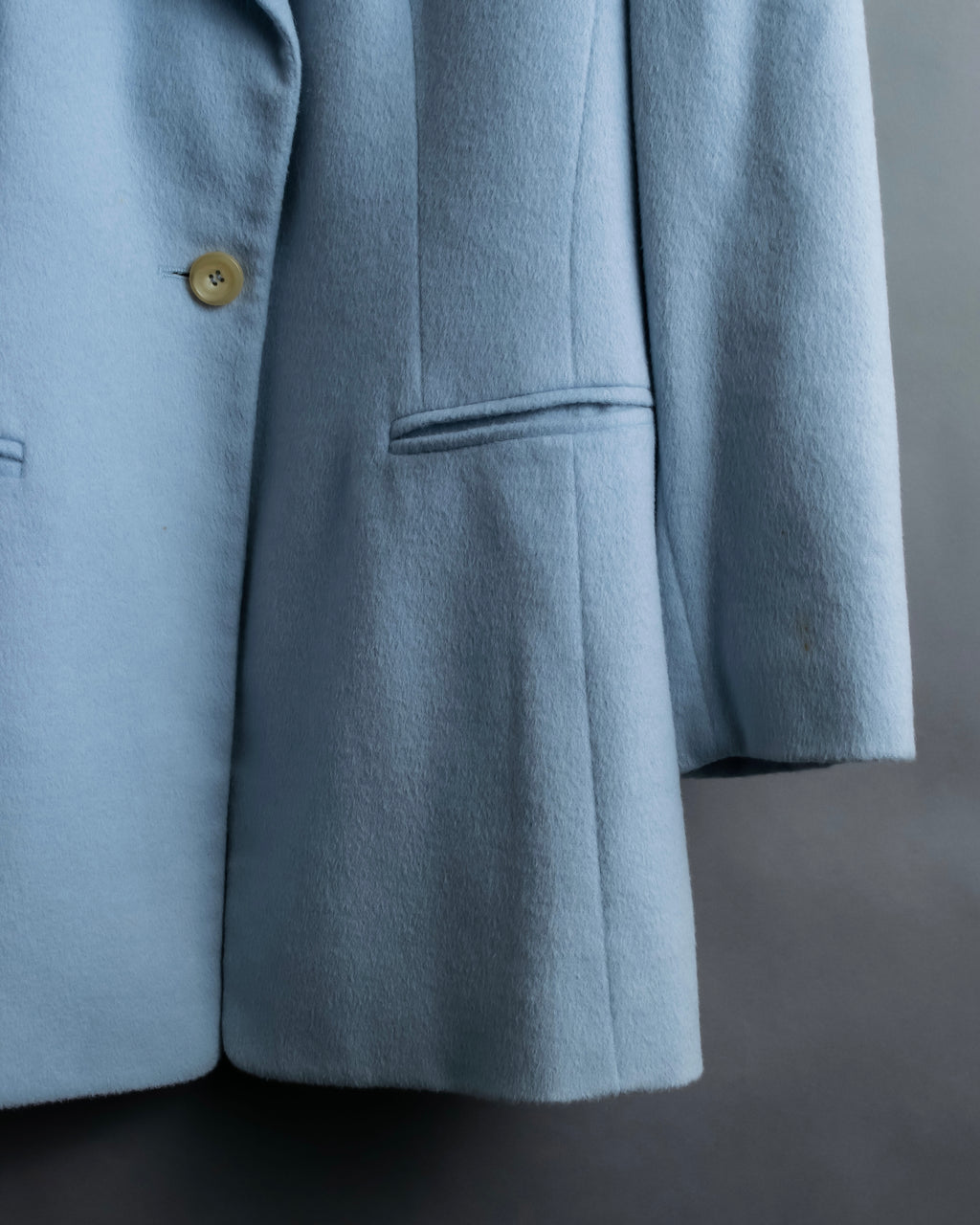 “CELINE “ beautiful shaped sky blue tailored jacket