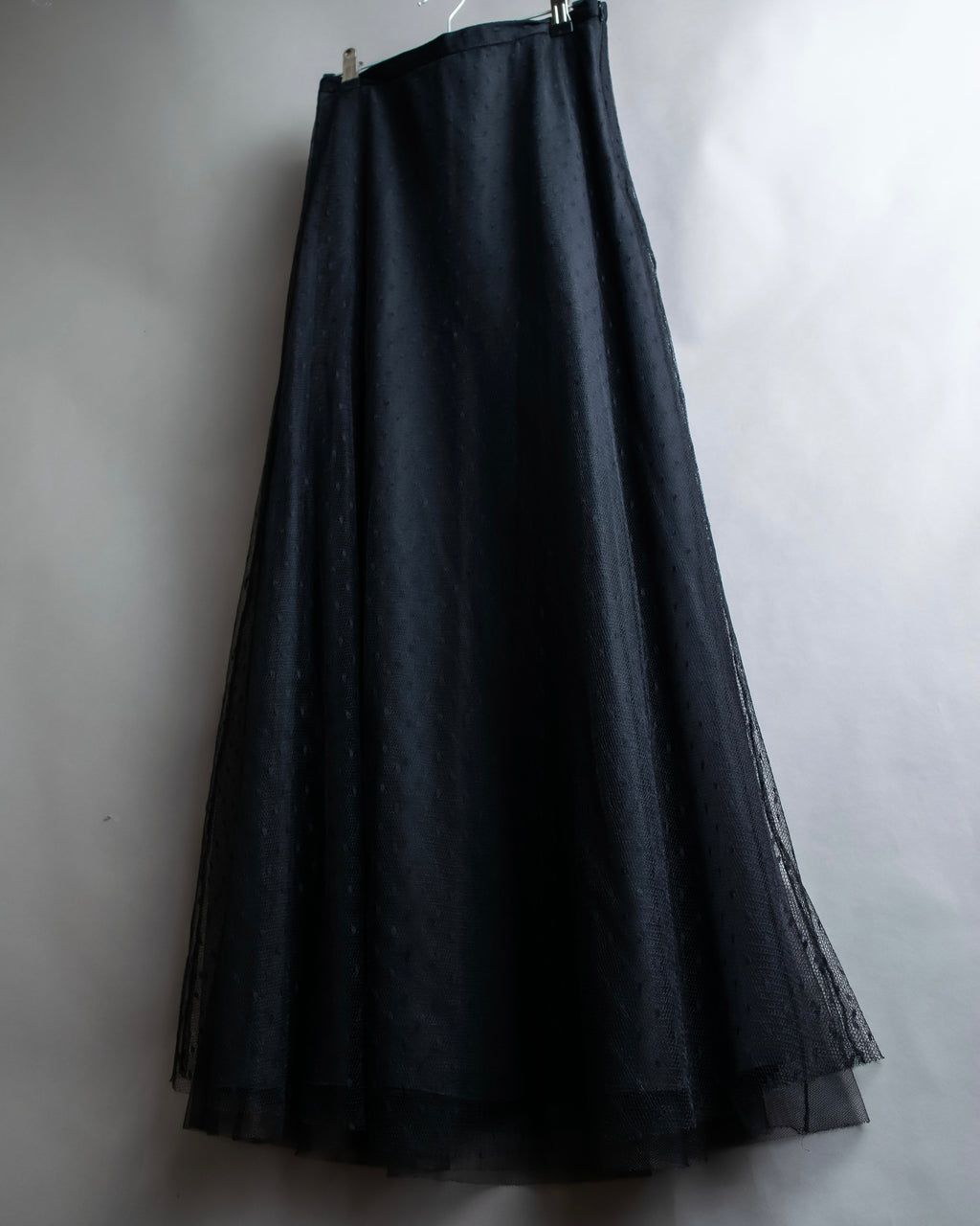 "RED VALENTINO" Polka dot pattern tulle flared skirt