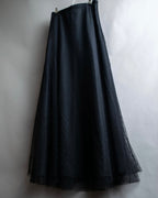 "RED VALENTINO" Polka dot pattern tulle flared skirt