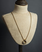 "Christian Dior" Arch motif top gold tone necklace